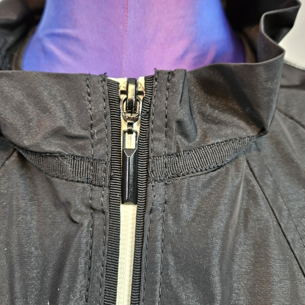 White House Black Market Black Lightweight Windbreaker Jacket Size 10 Women N56 - Picture 3 of 12